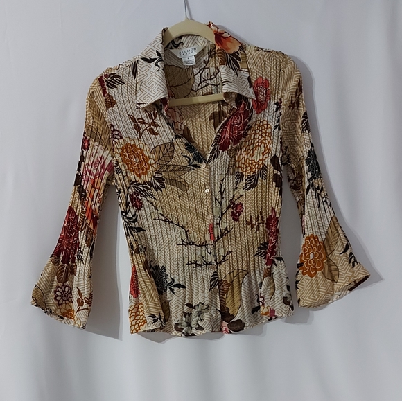 ALLISON TAYLON blouse size medium Long sleeves - Picture 6 of 9